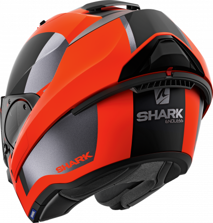 Casca moto modulara SHARK EVO ES ENDLESS Mat Orange Black [2]