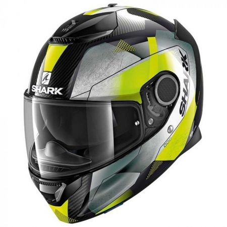 Casti moto - Casca moto integrala SHARK SPARTAN CARBON Kitari Carbon Galben Alb