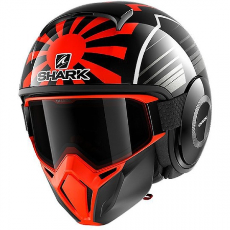 Casti moto - Casca moto open face SHARK STREET DRAK ZARCO MALAYSIA Negru Orange Antracit