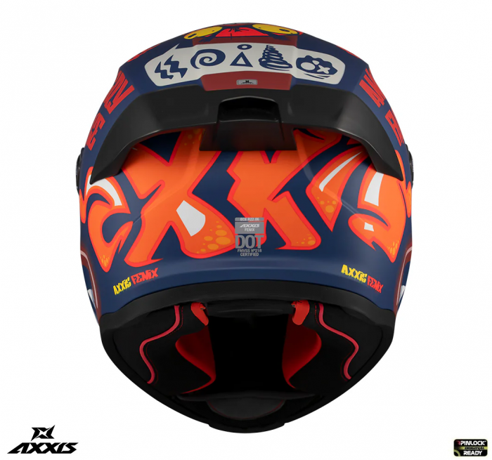 Casca integrala Axxis Fenix Angry Face C7 albastru mat – tip viziera: MT-V-31B – DKS429 [5]