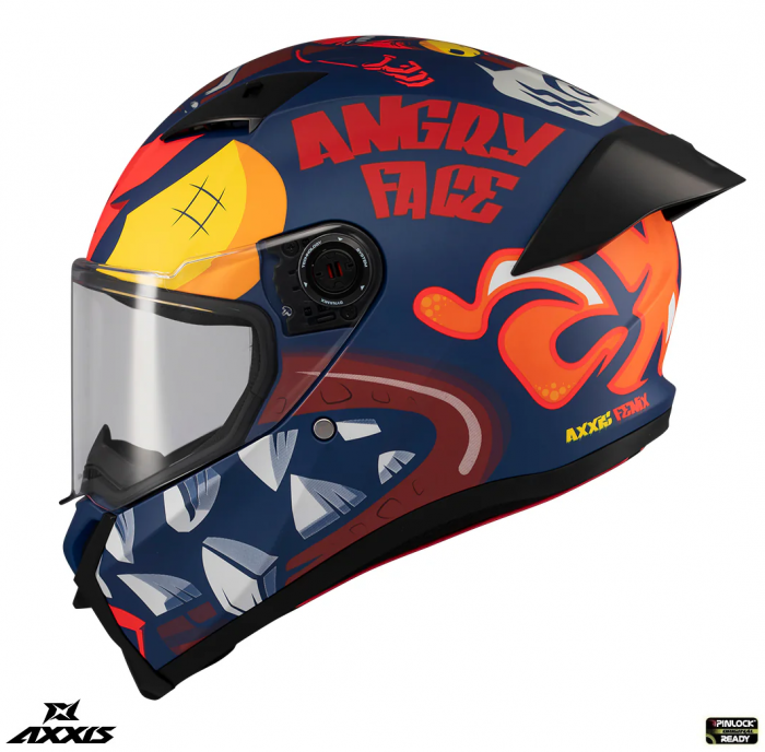 Casca integrala Axxis Fenix Angry Face C7 albastru mat – tip viziera: MT-V-31B – DKS429 [2]