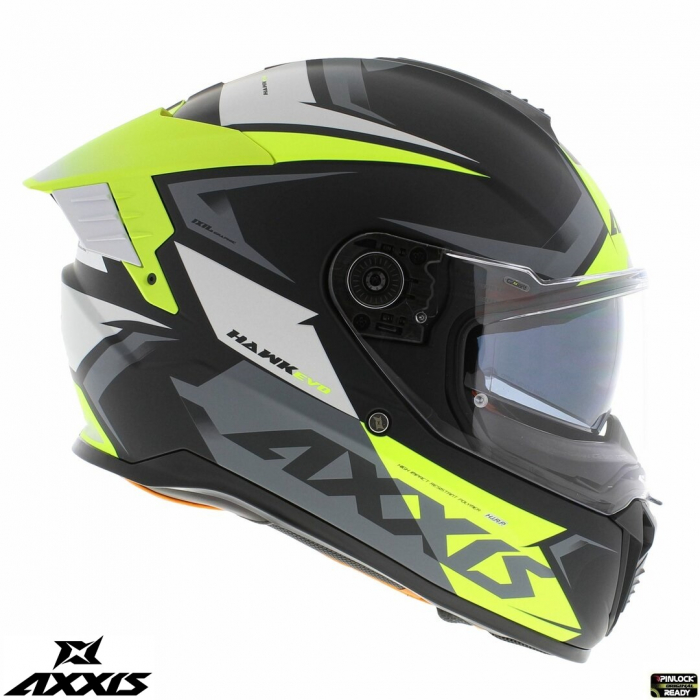 Casca integrala Axxis Hawk SV Judge B3 galben fluor mat negru mat (ochelari soare integrati) – tip viziera: MT-V-31 [2]