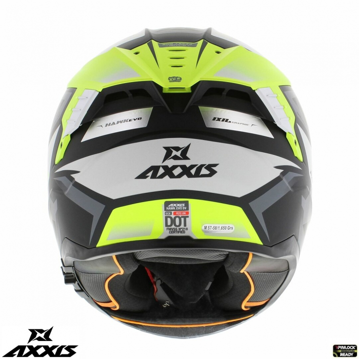 Casca integrala Axxis Hawk SV Judge B3 galben fluor mat negru mat (ochelari soare integrati) – tip viziera: MT-V-31 [3]