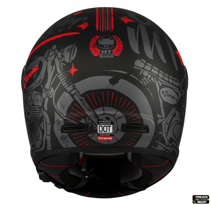 Casca integrala MT Jarama SV Art E5 negru/gri mat – model Retro – Cafe Racer (ochelari soare integrati) – tip viziera: MT-V-32 [4]
