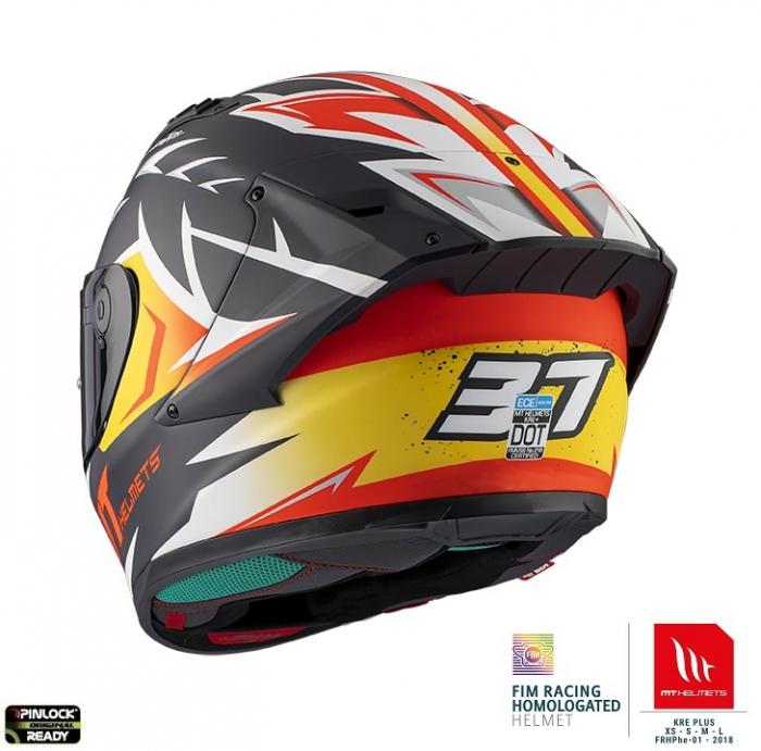 Casca integrala MT KRE+ Carbon Acosta A37 albastru inchis (negru) mat – 100% carbon – FIM approved [4]