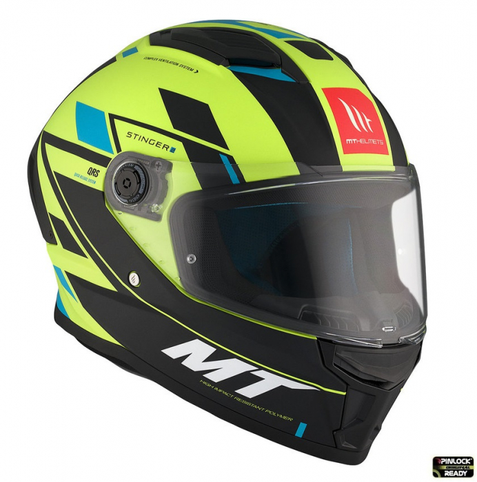 Casca integrala MT Stinger 2 Zivze C3 galben fluor mat – tip viziera: MT-V-28B [4]