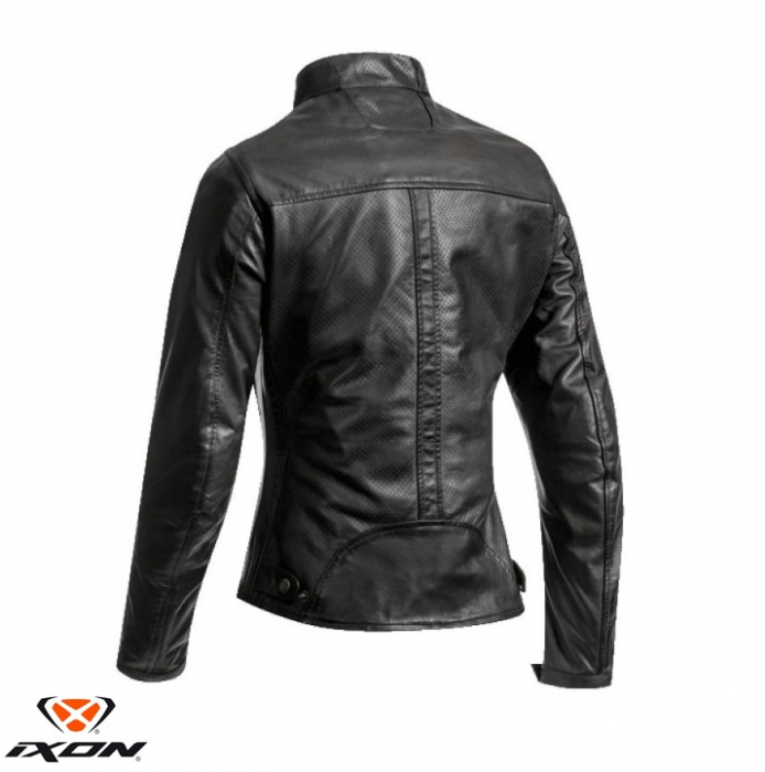 Geaca (jacheta) motociclete femei piele Urban/Heritage Ixon vara model Crank Air LS culoare: negru [2]
