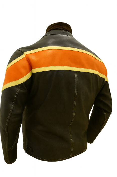 Geaca moto piele Lynx Old Road [2]