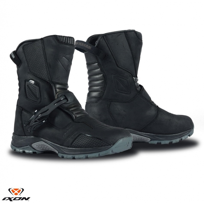 Ghete (cizme) moto Touring/Adventure barbati All Season Ixon model Klay WP MS culoare: negru (100% waterproof) [1]