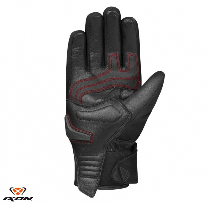 Manusi barbati Roadster iarna piele Ixon model Pro Hawker MS culoare: negru/rosu – degete tactile (100% waterproof + protectie termica) [2]