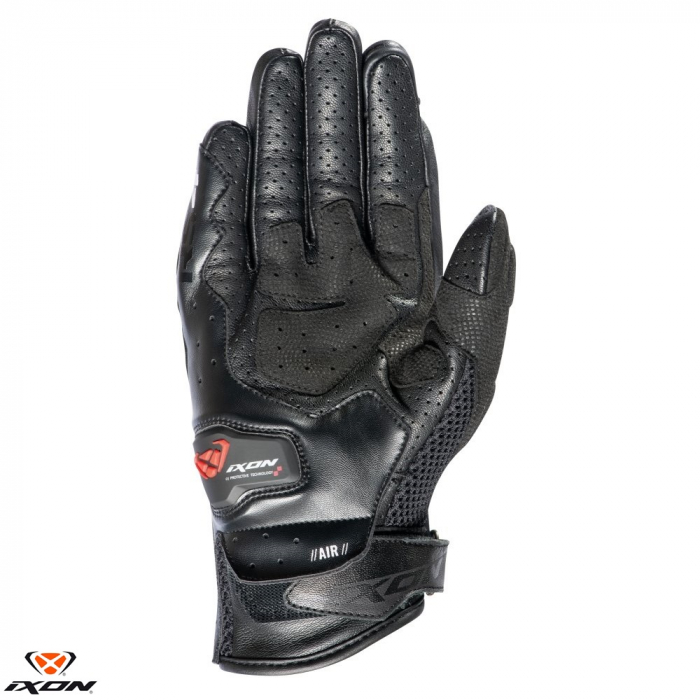 Manusi barbati Roadster vara piele/textil Ixon model RS4 AIR MS culoare: negru – degete tactile (carbon) [2]