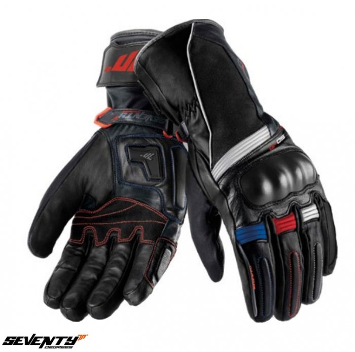 Manusi barbati Touring iarna Seventy model SD-T1 negru/albastru/rosu – WinterTex – degete tactile [1]