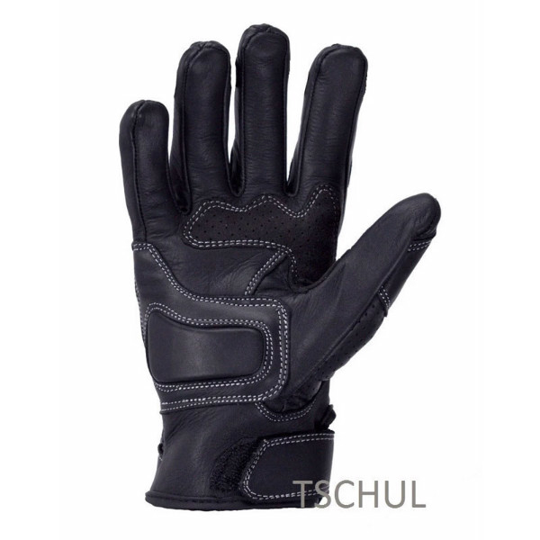 Manusi moto piele Tschul Carbon scurte 316 black [2]
