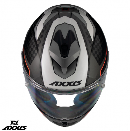 Casca integrala Axxis Cobra Rage A0 alb/albastru lucios carbon – 100% carbon [2]