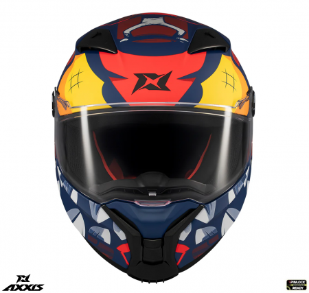 Casca integrala Axxis Fenix Angry Face C7 albastru mat – tip viziera: MT-V-31B – DKS429 [2]