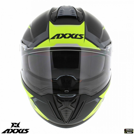 Casti integrale - Casca integrala Axxis Hawk SV Judge B3 galben fluor mat negru mat (ochelari soare integrati) – tip viziera: MT-V-31