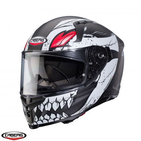 Casti moto - Casca integrala Caberg model Avalon X SV Punk K8 gri/alb/rosu mat Pinlock ready