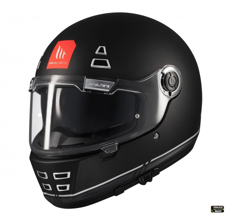 Casti integrale - Casca integrala MT Jarama SV B2 negru mat – model Retro – Cafe Racer (ochelari soare integrati) – tip viziera: MT-V-32