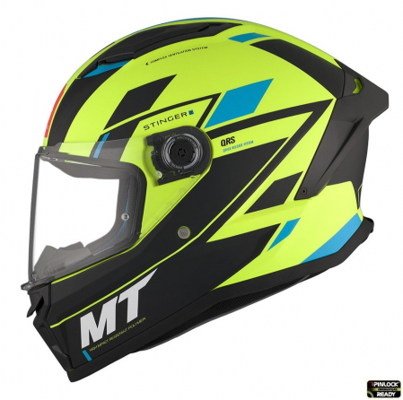 Casti integrale - Casca integrala MT Stinger 2 Zivze C3 galben fluor mat – tip viziera: MT-V-28B