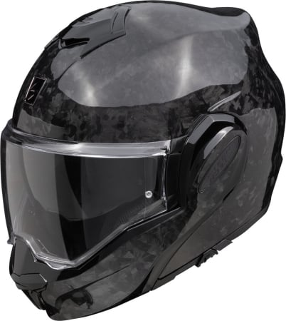 Casti - Casca modulara SCORPION EXO-TECH EVO ONYX SOLID CARBON