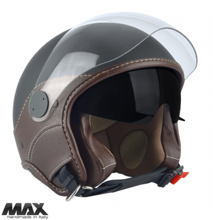 Casca open face (demi-jet) Max Helmets model DJDV06 LS Vision SV (ochelari soare integrati) – 100% MADE IN ITALY