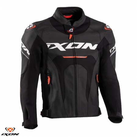 Geaca (jacheta) motociclete barbati piele Racing Ixon vara model Jackal JKT MS