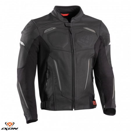 Echipamente Strada - Geaca (jacheta) motociclete barbati piele Racing/Roadster Ixon vara model Ceros culoare: negru