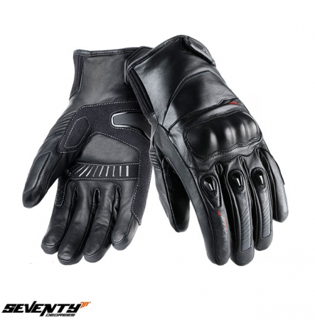 Manusi moto - Manusi barbati iarna Seventy model SD-C13 negru – WinterTex – degete tactile