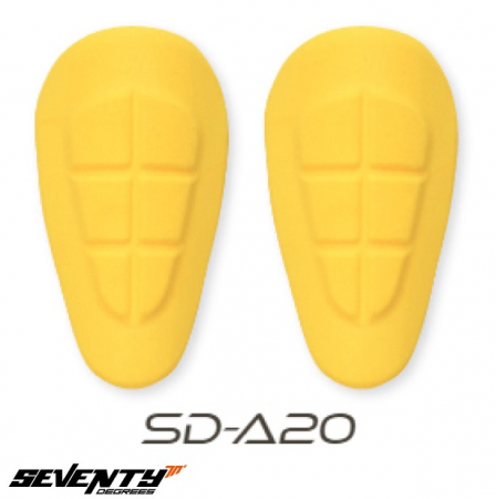 Protectii moto - Set protectii sold Seventy model SD-A20 – culoare: galben – (set 2 bucati) – compatibile cu blugii moto Seventy