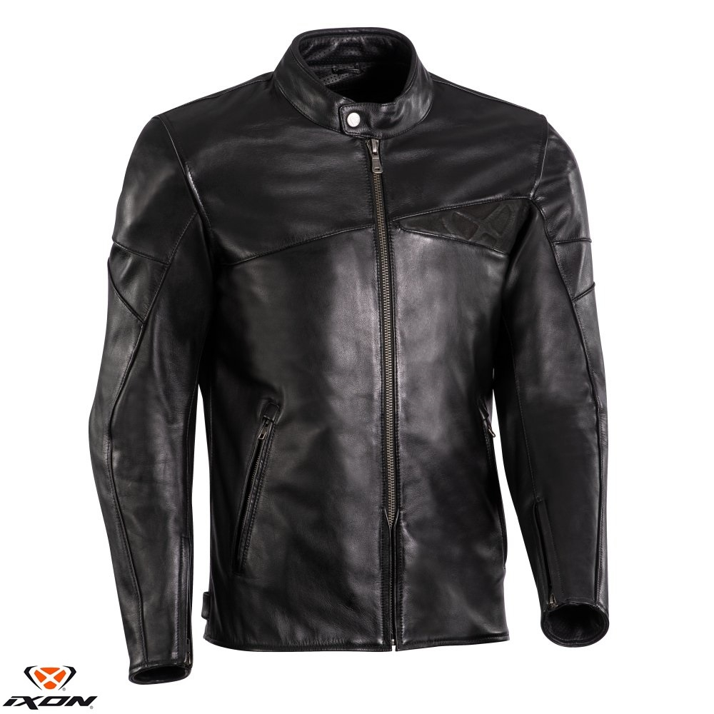 Geaca (jacheta) motociclete barbati piele Urban Heritage Ixon All season model Cranky MS 3XL, Negru