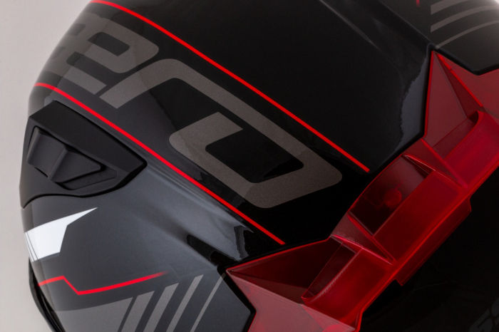 Casca Cassida Integrala Aero Drome Negru-Rosu-Alb Omologare ECE 22.06. [13]