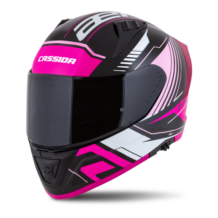 Casca Cassida Integrala Aero Drome Negru-Roz-Alb Omologare ECE 22.06. [4]