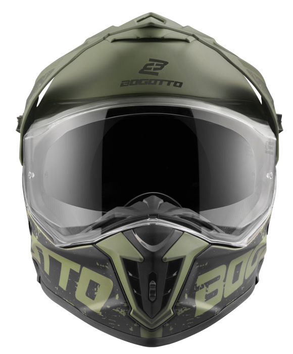 Cască moto cross-adventure-atv Bogotto FG-601 Duo Enduro Fiberglass Off-Road ECE 22.06 - Ochelari de soare integrati, fibra de sticla [9]