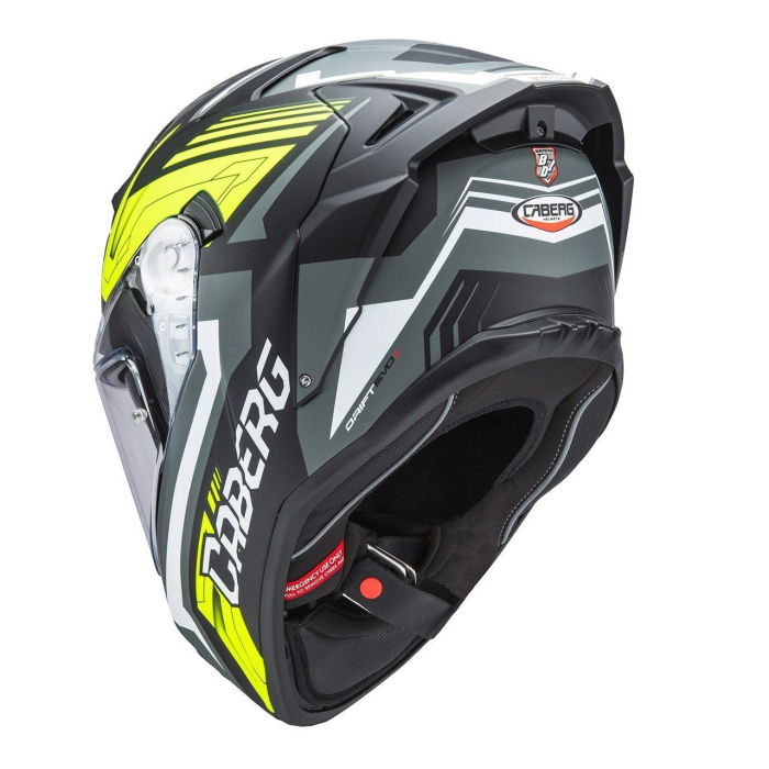 Casca integrala Caberg Drift Evo II SV Jarama L6 negru/gri/galben fluor mat [3]