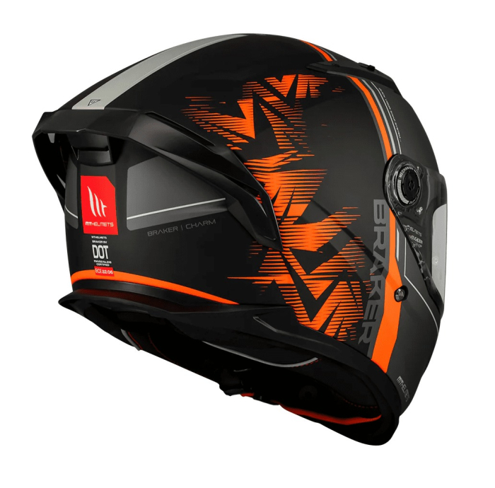 Casca integrala MT Braker SV Charm B4 negru/portocaliu mat [4]