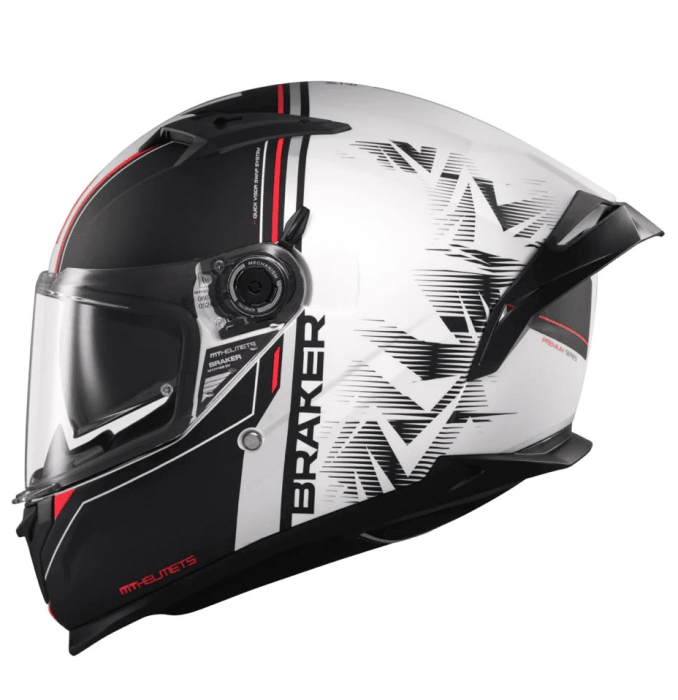 Casca integrala MT Braker SV Charm A1 alb/negru mat [2]