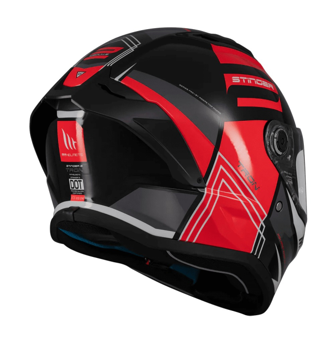 Casca integrala MT Stinger 2 Tron B15 negru/rosu lucios [4]