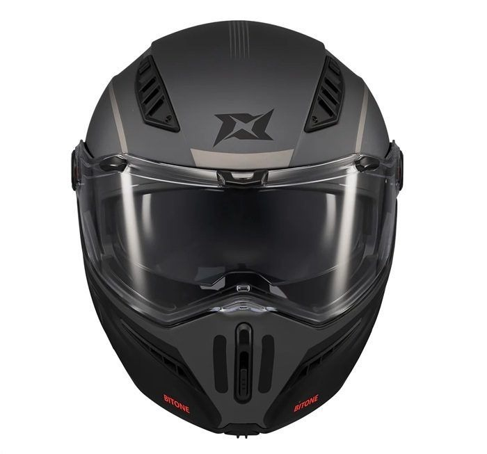 Casca modulabila Axxis GhostFighter SV Bitone C12 gri mat [3]