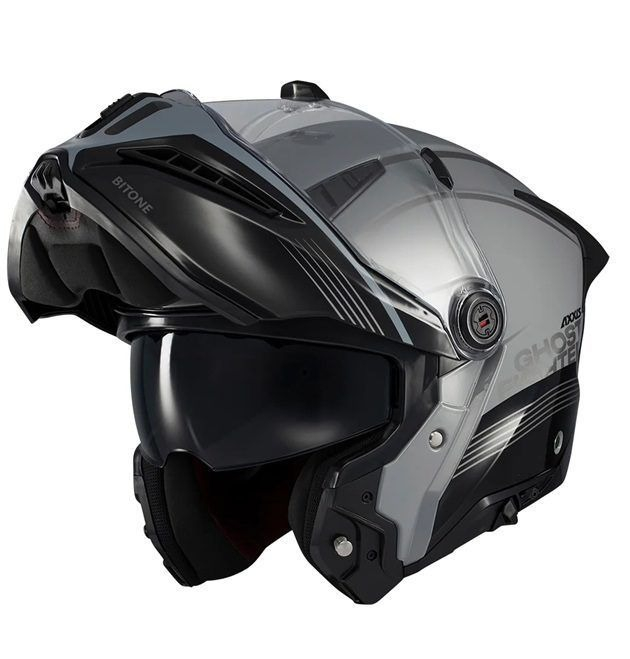 Casca modulabila Axxis GhostFighter SV Bitone C2 negru/gri lucios [4]