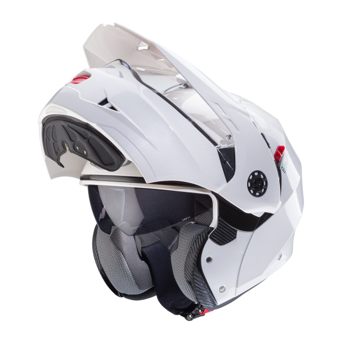 Casca modulabila adventure Caberg Tourmax X SV alb metalic lucios [2]