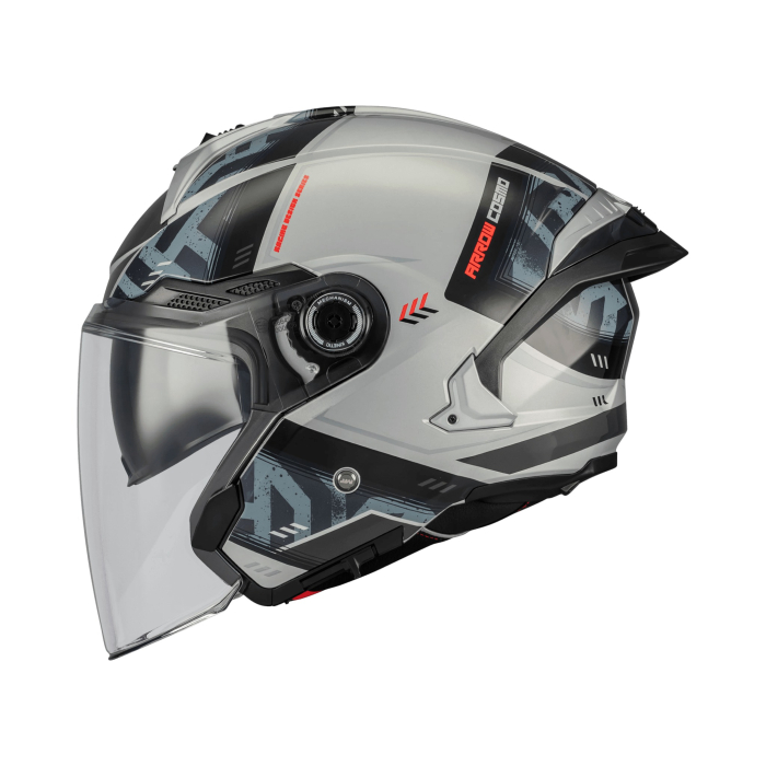 Casca open face MT Cosmo SV Arrow C2 gri lucios [2]