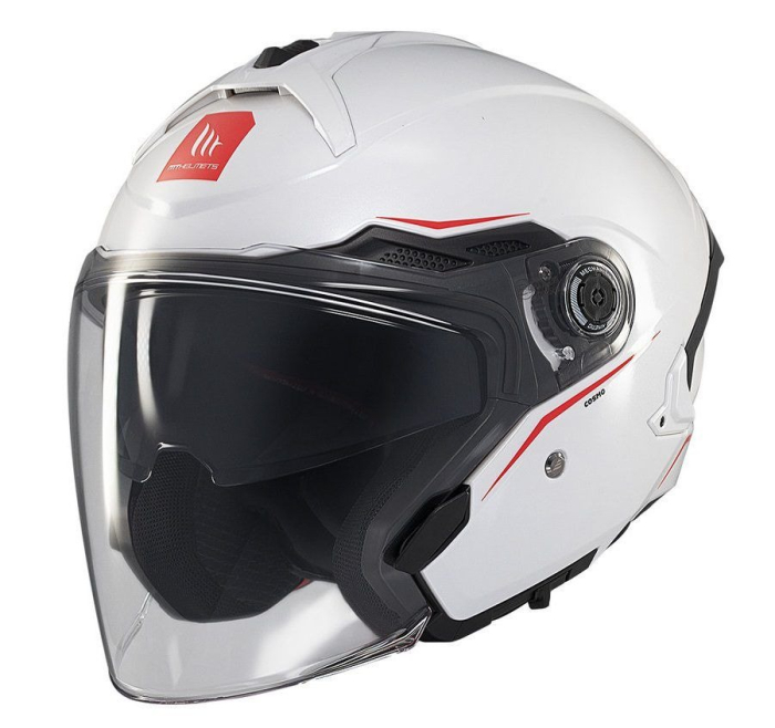 Casca open face MT Cosmo SV A0 alb lucios [2]