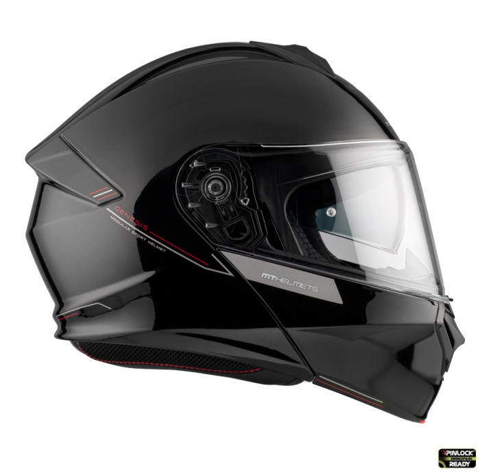 Casca modulara ABS cu viziera Pinlock Ready negru [5]