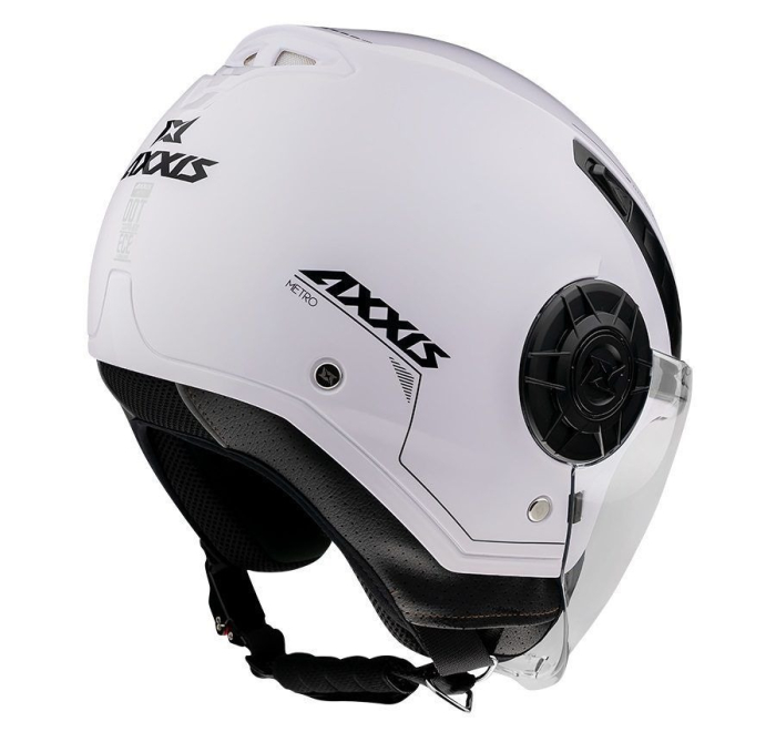 Casca open face Axxis Metro S A0 alb lucios [3]