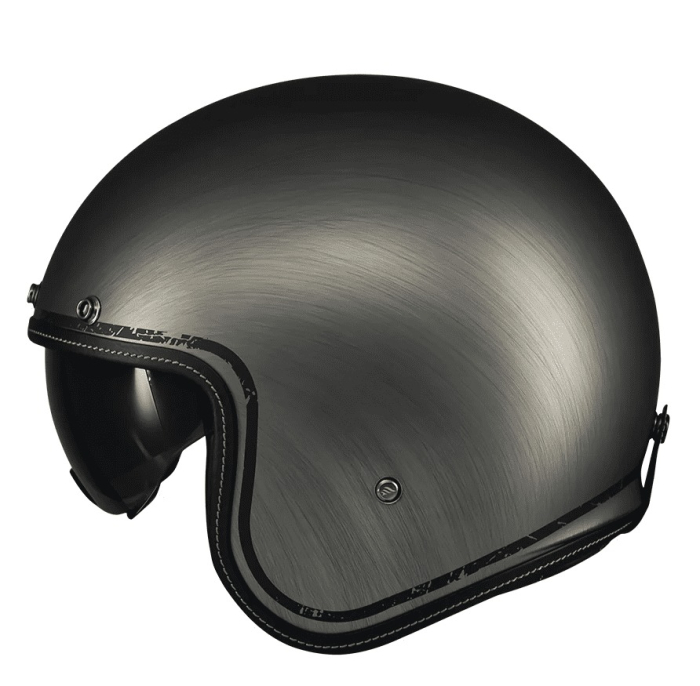 Casca open face MT Le Mans 2 S SV Scratched Chrome A2 gri mat [2]