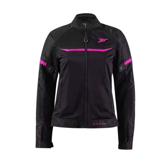 Geaca moto vara dama Seventy Mojave negru fuchsia [2]