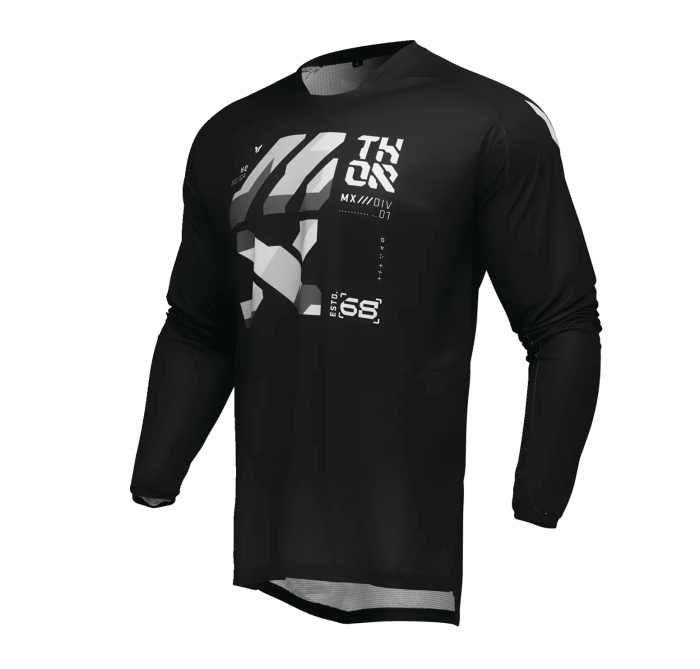 Tricou motocross Thor Launchmode Forge negru/alb/gri [2]