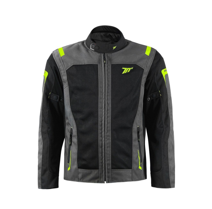 Geaca moto Seventy SD-JT66 Sahara gri/galben fluor [2]