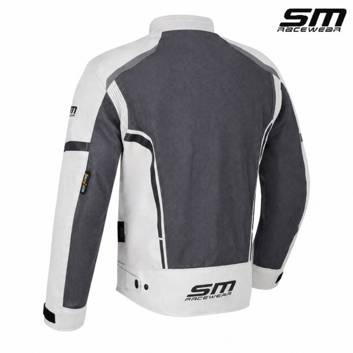 Geacă moto textilă SM Racewear MeshTech – ventilată integral, protecții CE, Negru [5]