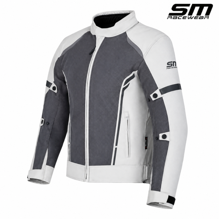 Geacă moto textilă SM Racewear MeshTech – ventilată integral, protecții CE, Negru [4]